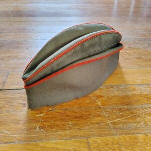 SOLD Vintage 80s USSR Police Officer Pilotka Hat Military Cap Olive Green Soviet